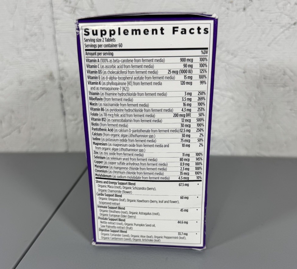 New Chapter Men’s Advanced Multivitamin, 120ct Tablets – EXP 08/2026 – NEW