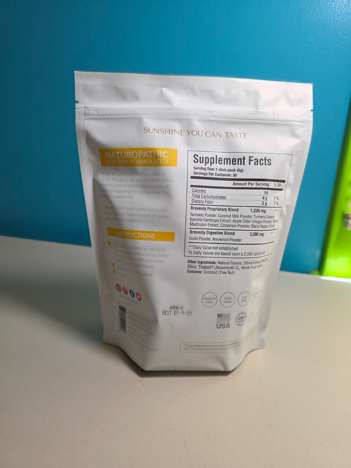 Bravenly Gold Naturophatic Doctor Formulated 30 Stick Packs – Exp 9/2027