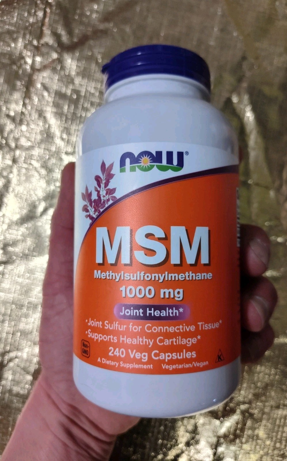 NOW MSM 1000 mg 240 Veg Capsules BB 01/07/2029 For Joint Health $29.99 MSRP NEW