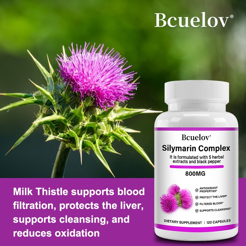 Liver Cleanse Detox Milk Thistle Extracts Silymarin,Artichoke,Dandelion,Turmeric
