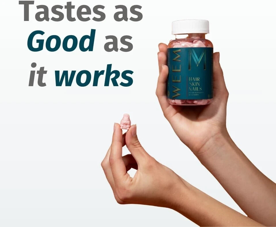 WEEM Hair Skin Nails Supports Gummies – and Healthy Hair – Vegan biotin Vitamins