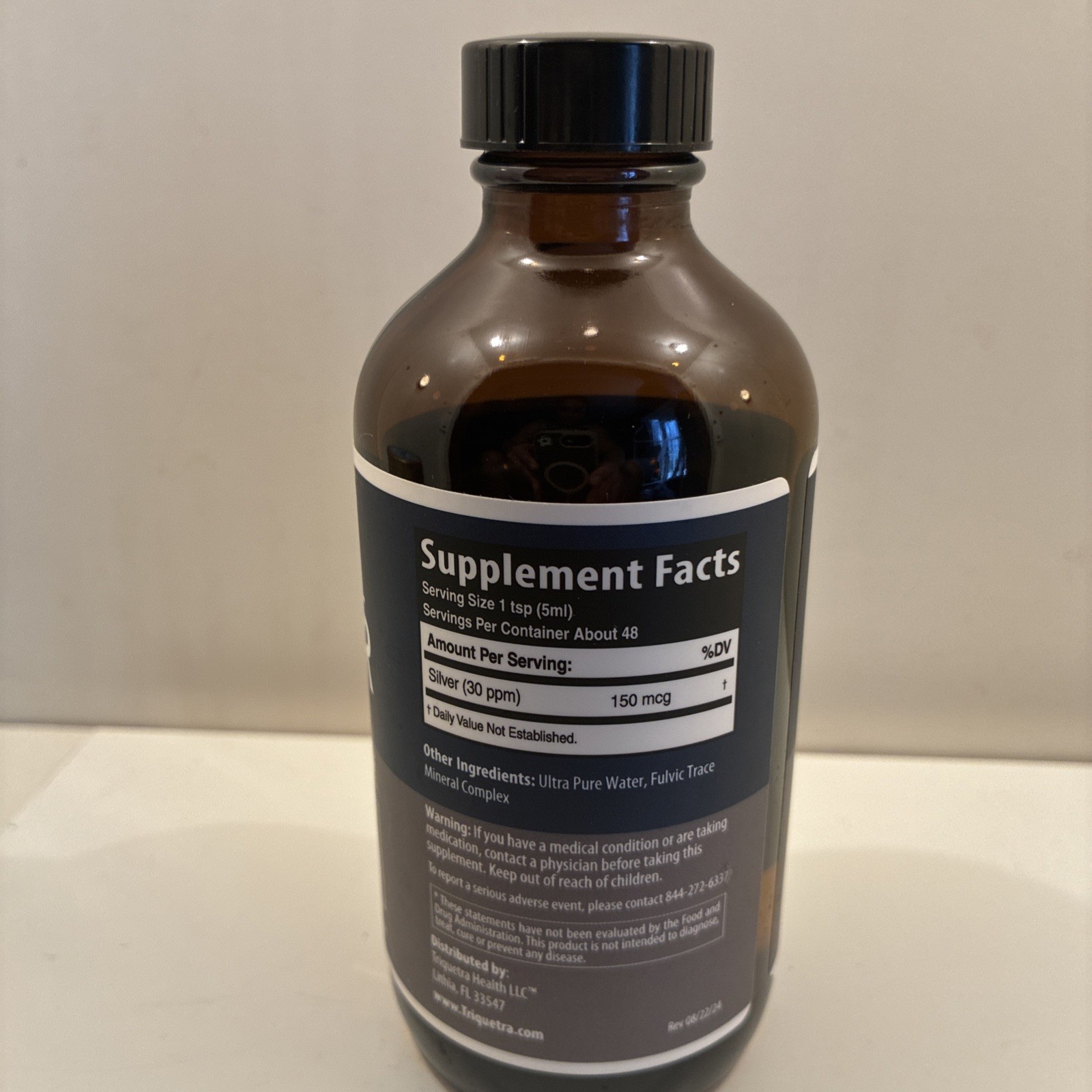 Bioactive Colloidal Silver – 8 oz, Glass Bottle, Vegan, Safe Doses with Highest
