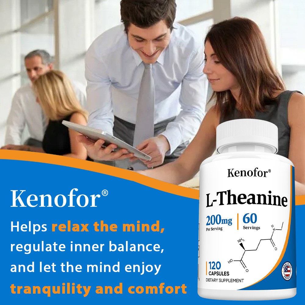L-Theanine Promote Relaxation Support Stress Supplement Mind Health 120 Capsules
