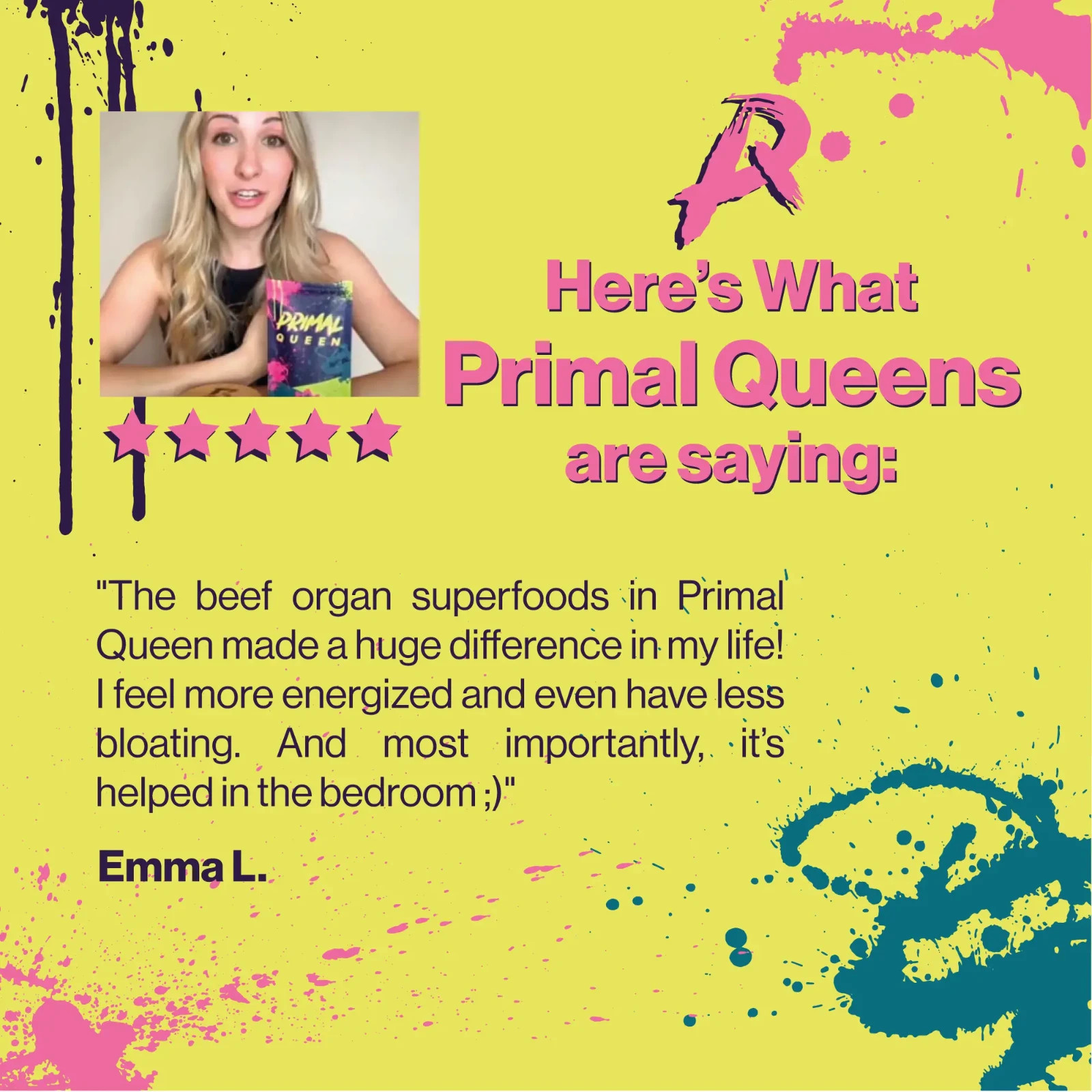 NEW Primal Queen Beef Organ Supplement for Women 60ct – 1 MONTH SUPPLY