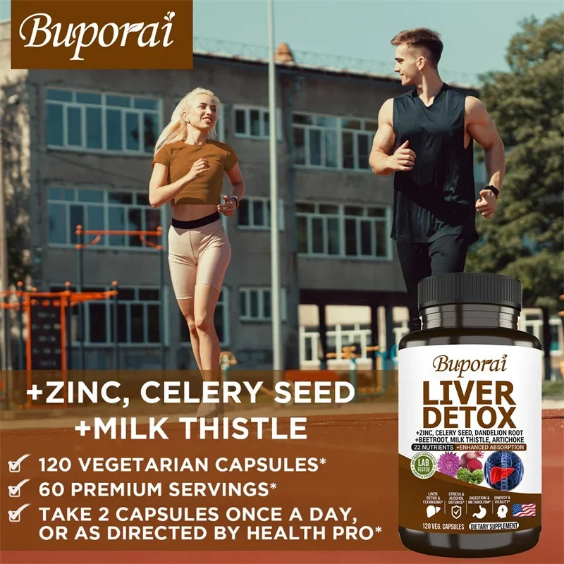 Liver Detox 120pcs, Supports Gut and Digestive Health, Metabolism, Protect Liver