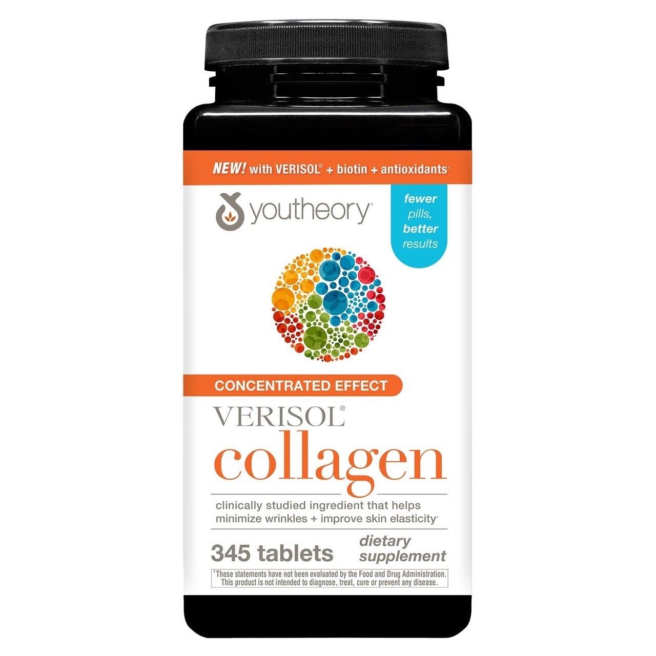 NEW Youtheory Collagen Concentrated Effect Verisol Biotin exp 11/27 345 tab.
