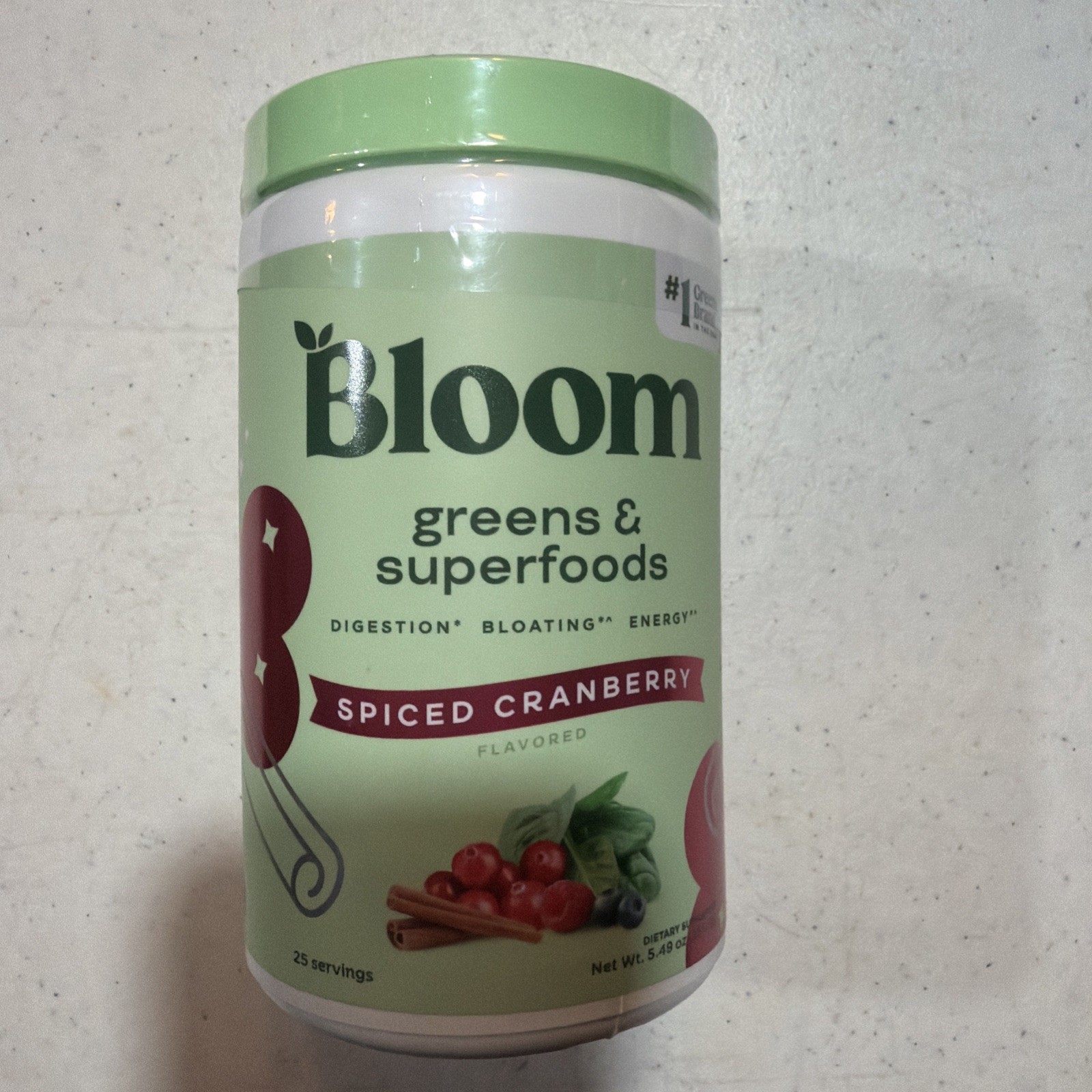 Bloom Nutrition Greens & Superfoods Powder – Spiced Cranberry, 25 Servings 2026