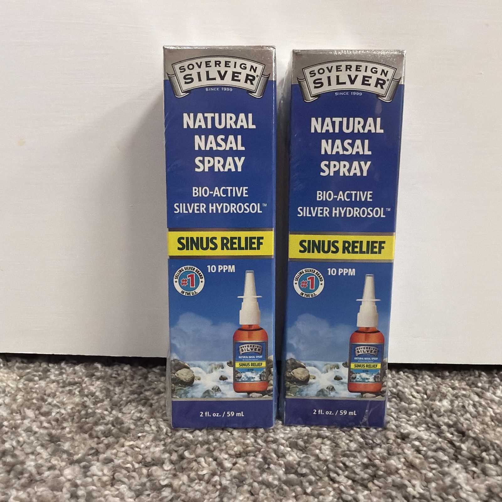 New 2x Sovereign Silver Natural Nasal Spray Sinus Relief 2 fl oz 1/2027