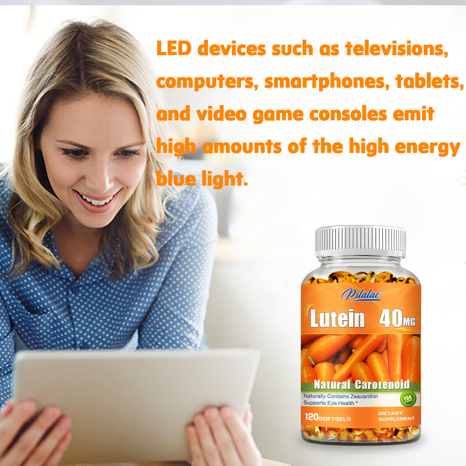 Lutein 40mg – with Zeaxanthin-Eye Health and Visual Function,Relieve Eye Fatigue