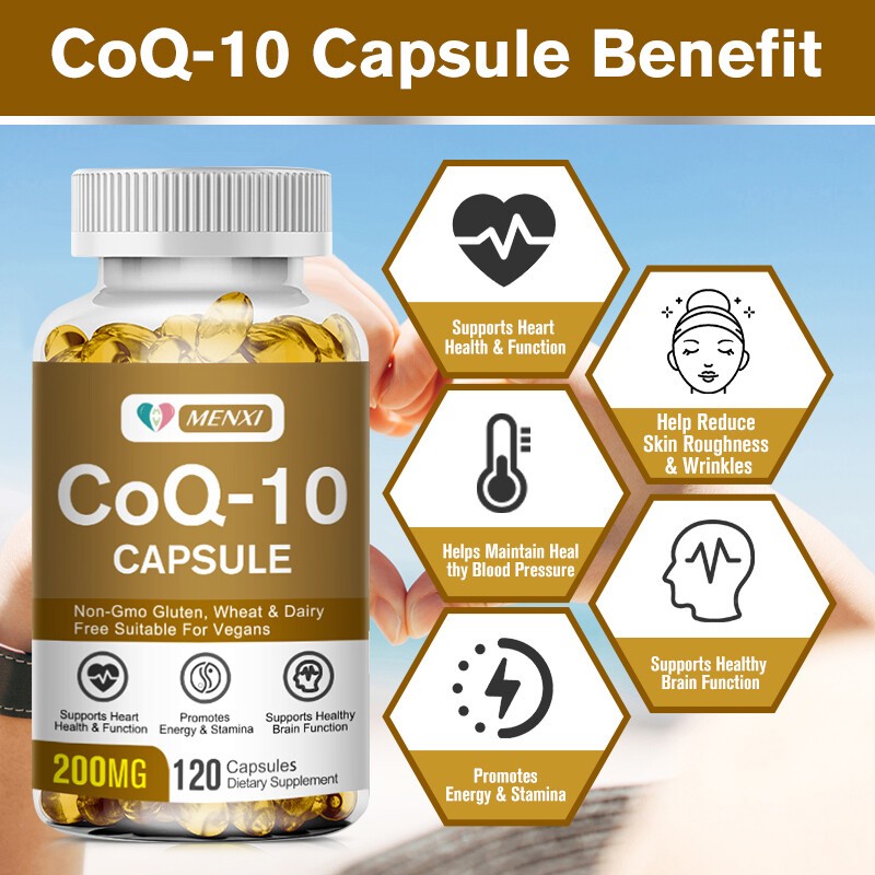 CoQ10 – Co Enzyme Pure Ubiquinone CQ10 Of Coenzyme Q10 200mg, 2 x 120 Capsules