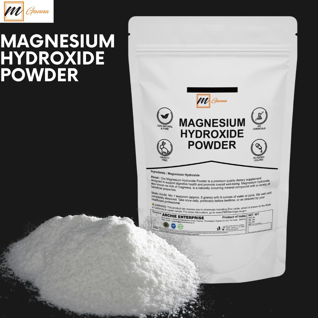 mGanna Magnesium Hydroxide Powder 227 GMS / 0.5 lbs 8 Ounce (Pack of 1)
