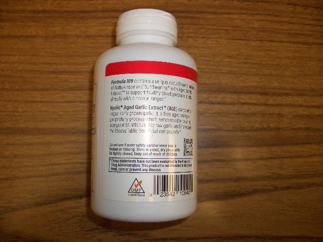 KYOLIC Aged Garlic Extract BLOOD PRESSURE HEALTH Formula 109-160 Capsules 6/2029
