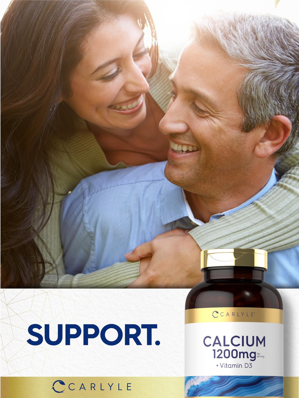 Carlyle Calcium 1200 mg with Vitamin D3 | 250 Softgels 250 Count (Pack of 1)