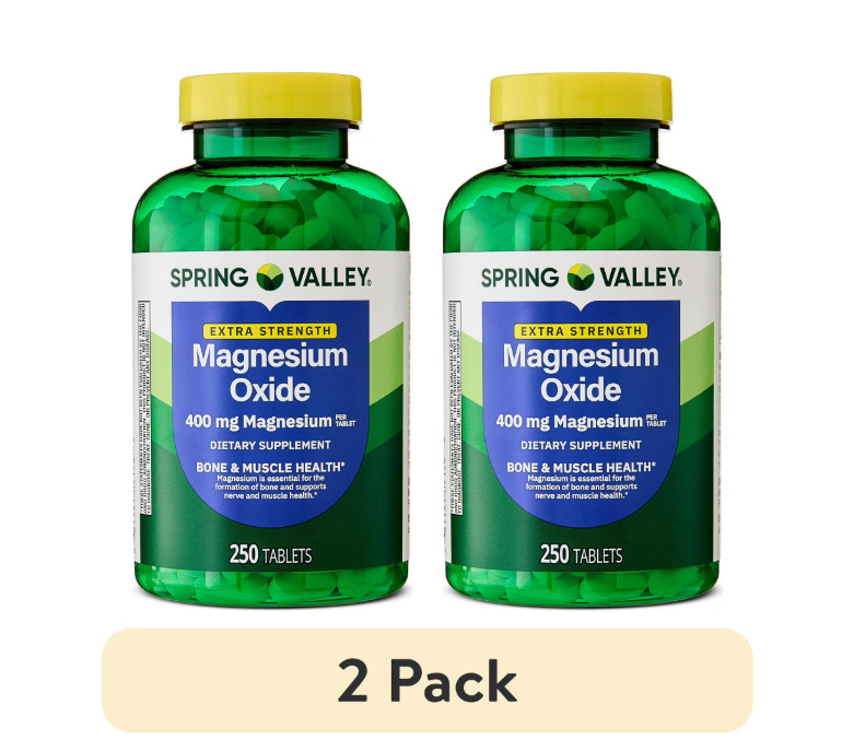 2 PACK Spring Valley Magnesium Bone & Muscle Health Dietary Supplement Tablets