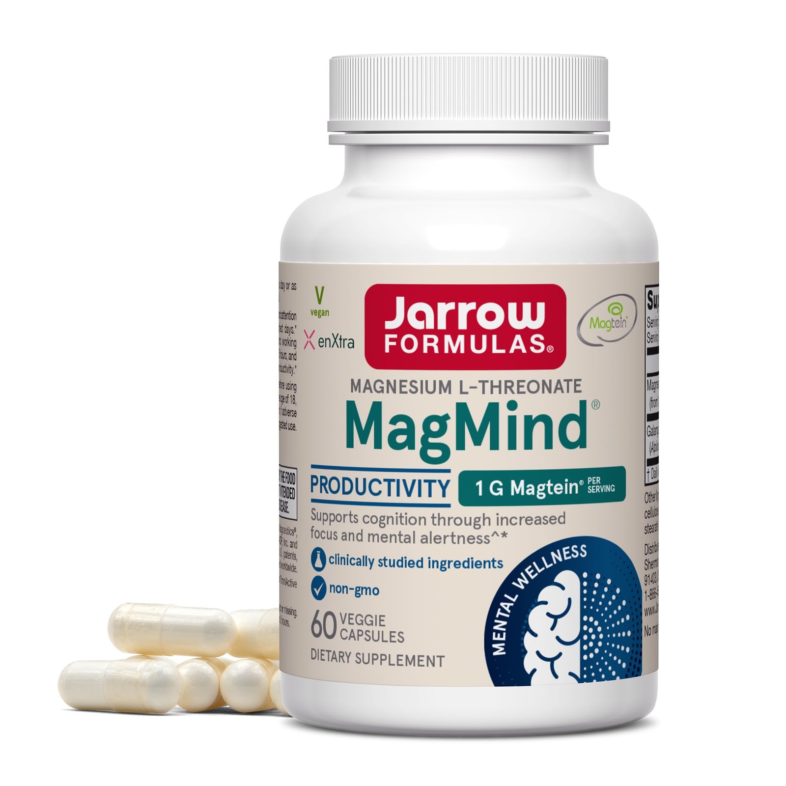 Jarrow Formulas Magnesium L-Threonate Magmind Productivity High Absorption