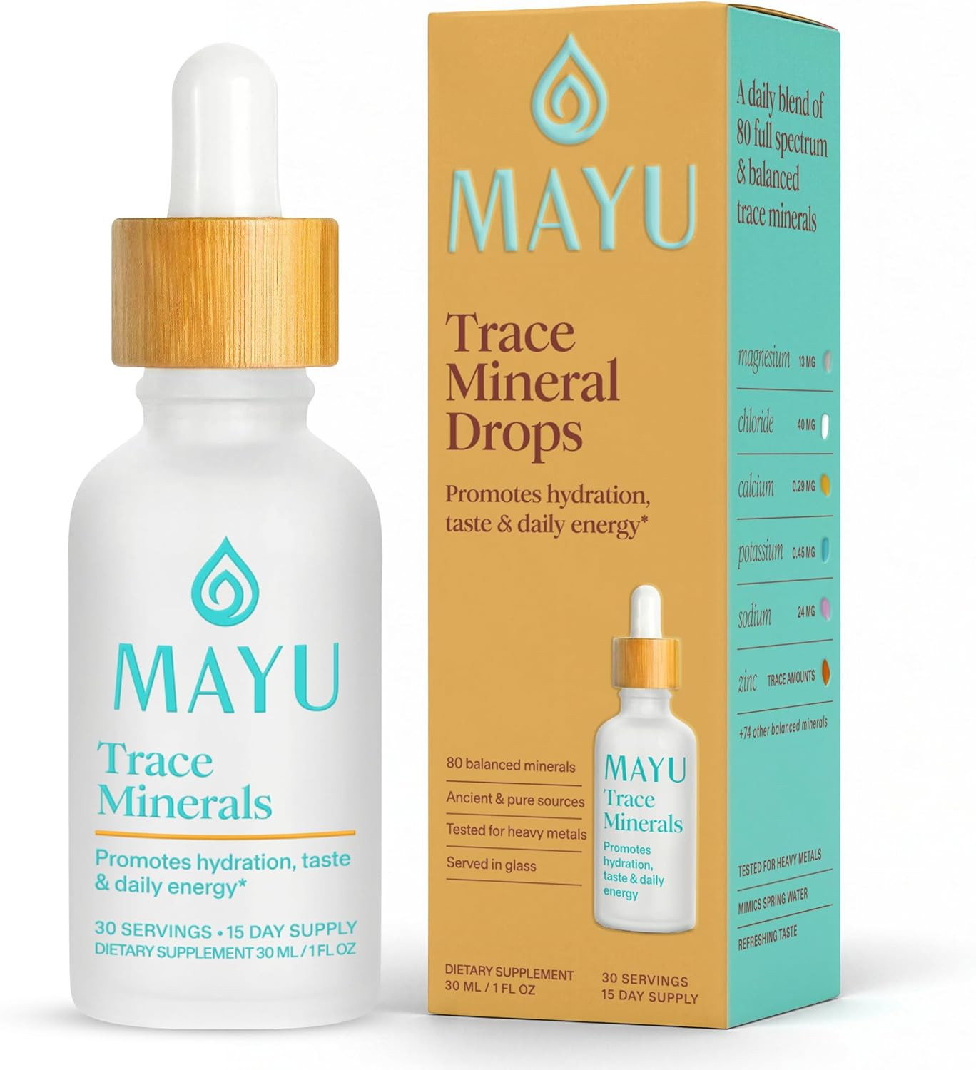 Trace Mineral Drops Ionic Minerals for Water Hydration 30 Servings