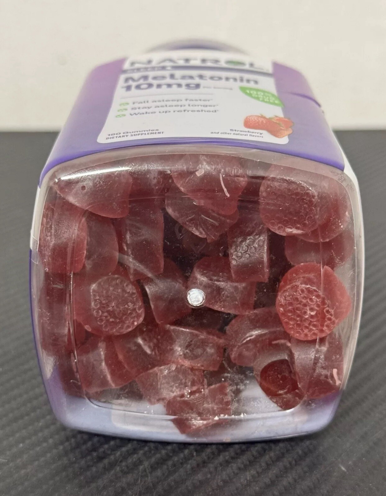 *2 PK*Natrol Melatonin 10mg Sleep Aid Gummies Strawberry 180ct.Each.