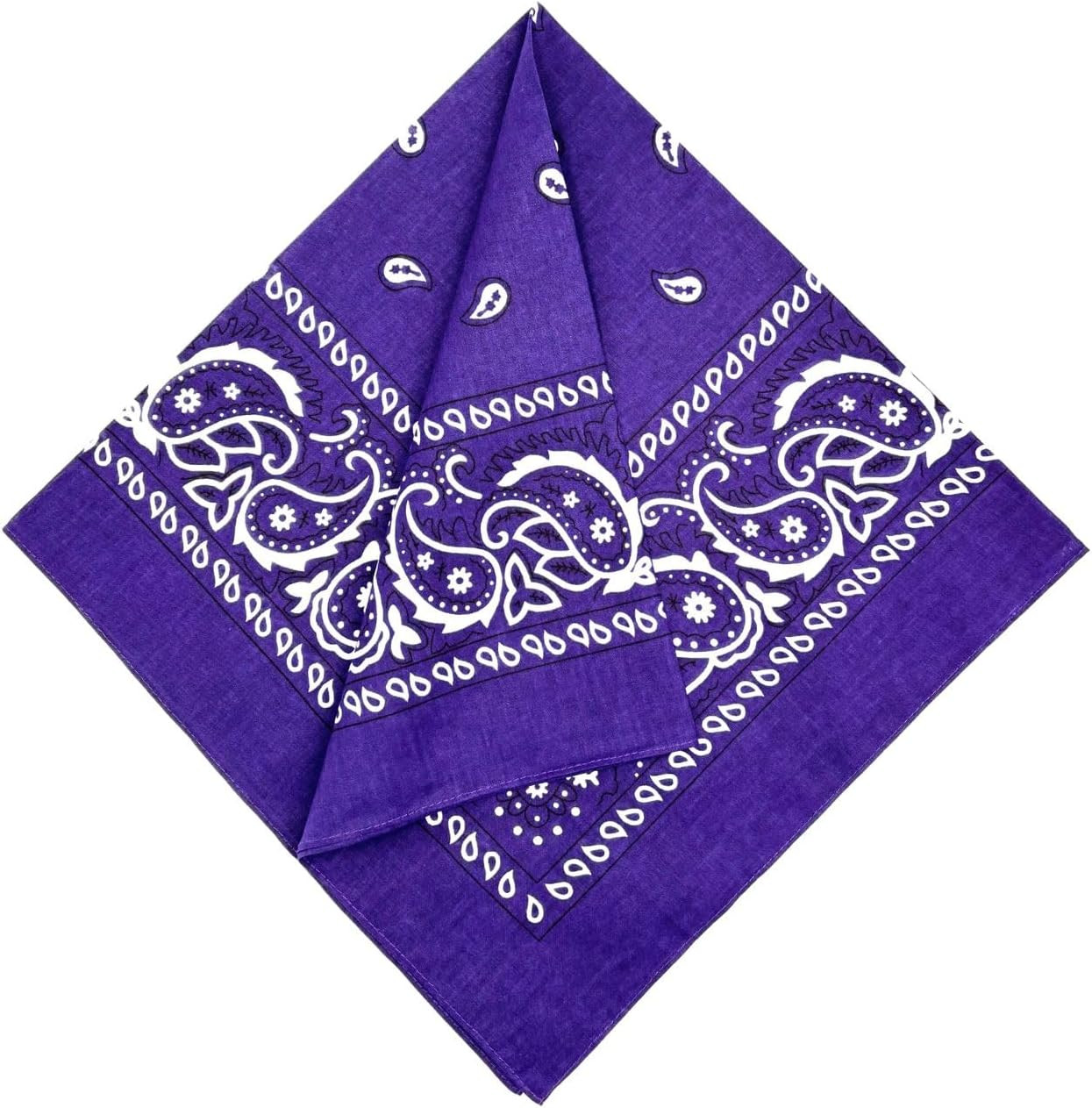 Extra Large Bandana 27” X 27” 100% Cotton for Men & Women Paisley Handkerchief H