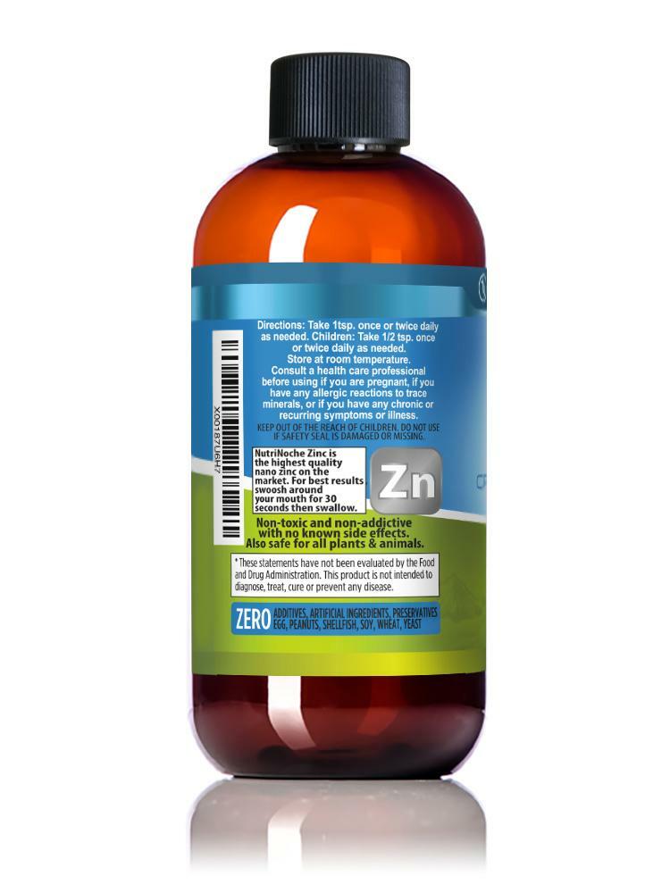 NutriNoche Liquid Zinc Liquid – Colloidal Minerals – BEST Zinc Supplement