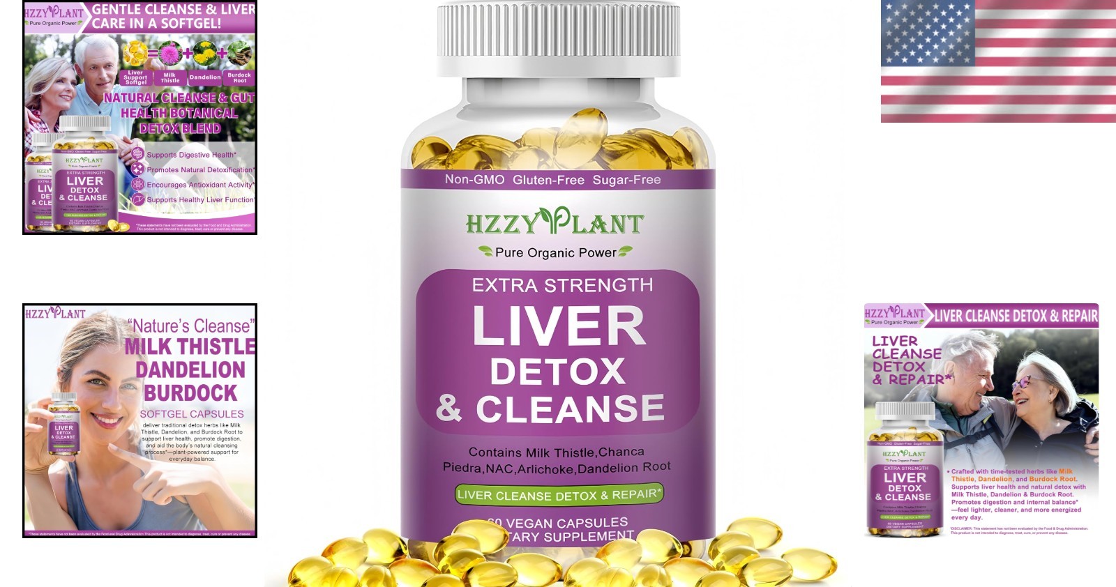 Natural Liver Support – High Absorption Detox Softgels with Dandelion Root