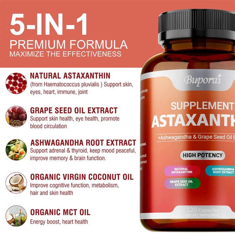 Astaxanthin 240pcs – Blood Circulation, Eye, Joint and Cardiovascular Health