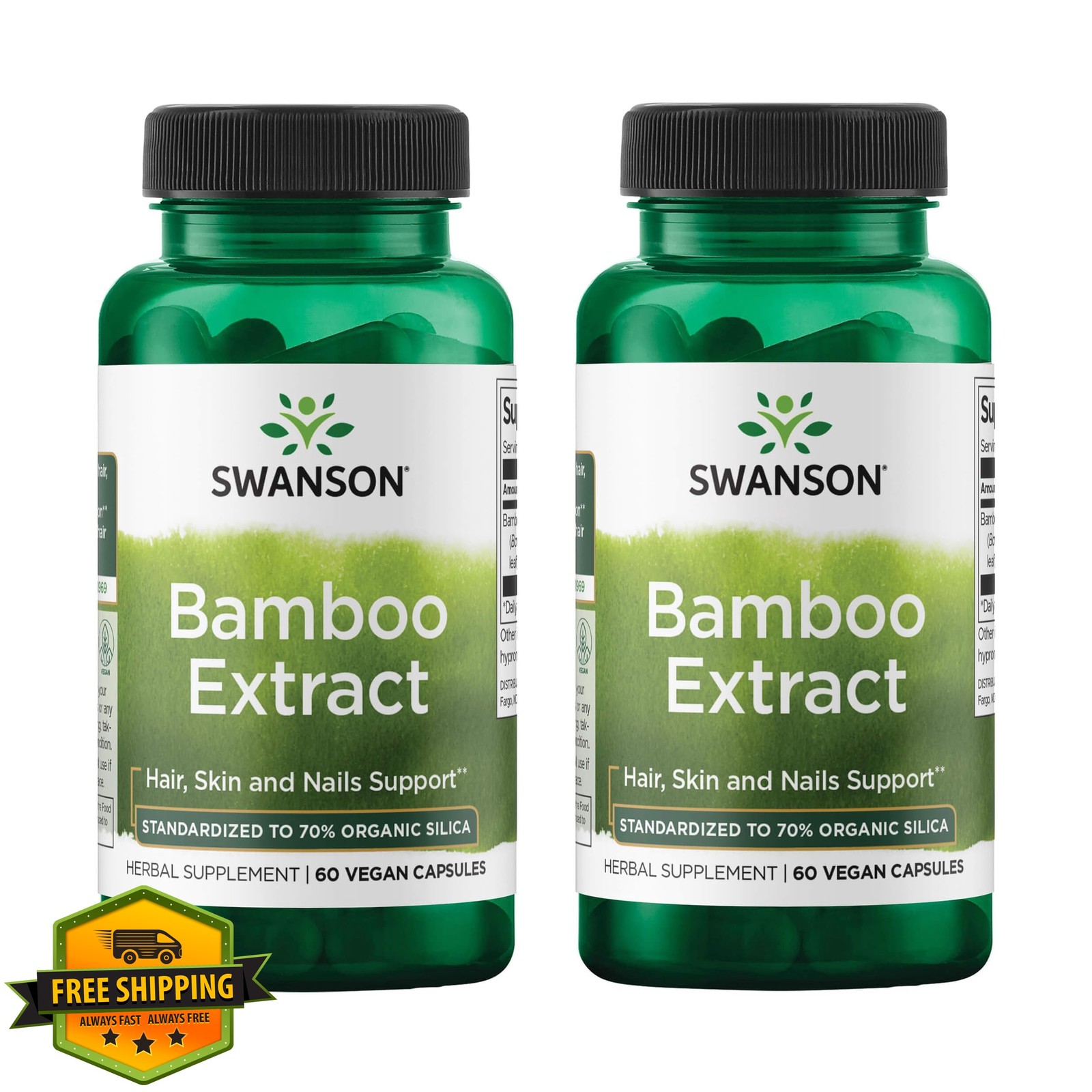 Swanson Bamboo Extract 2 Pack 60 Count