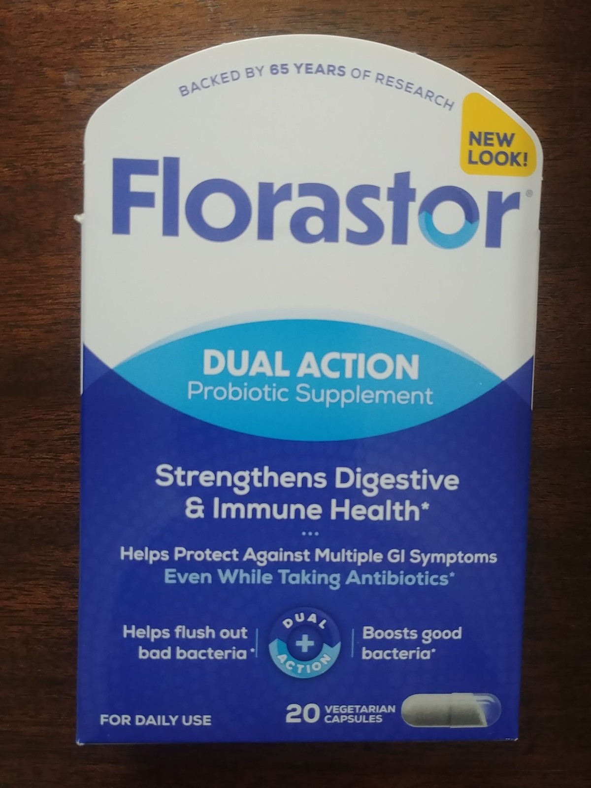 Florastor Dual Action Probiotic Supplement ~ 20 Capsules ~ Expires 03/2028