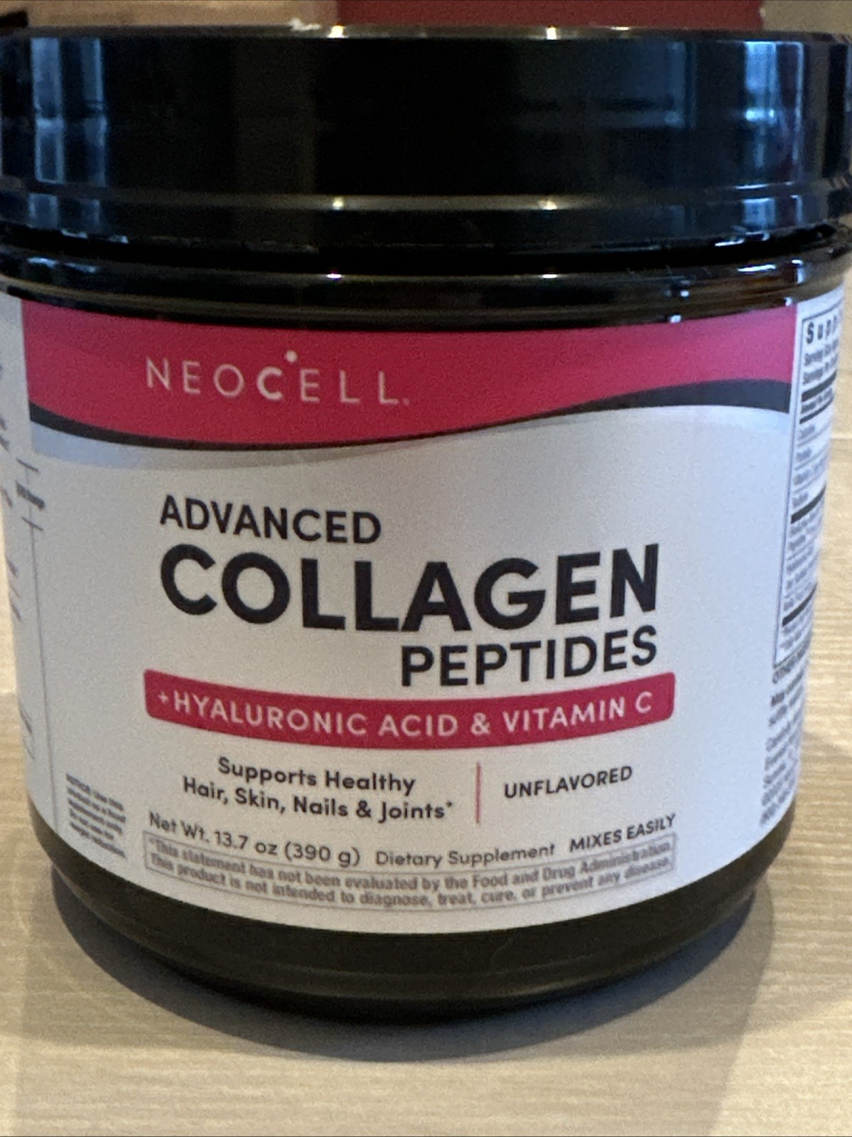 NEOCELL Super Collagen Plus Unflavored Powder 13.7oz 30 Servings Hyaluronic Acid