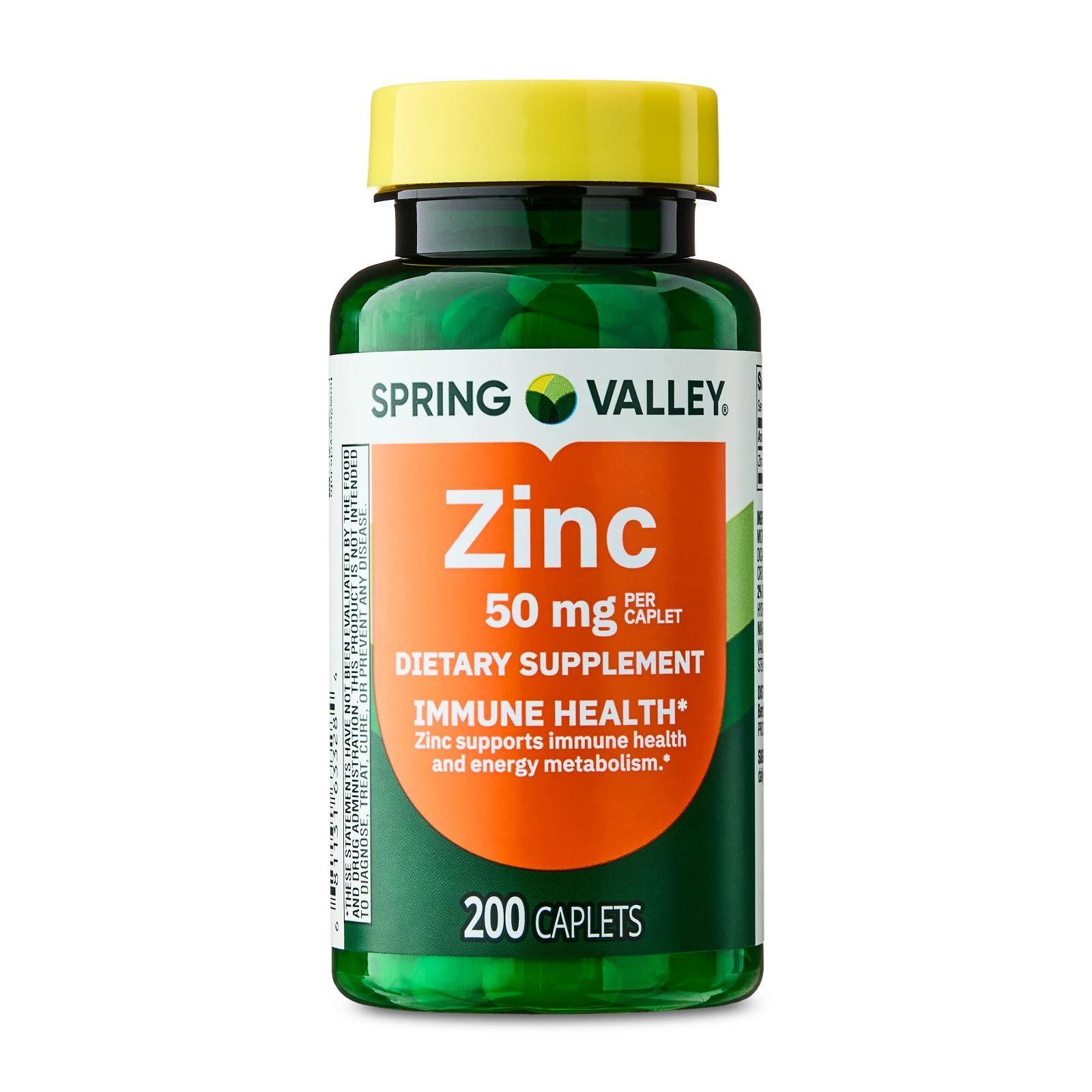 Zinc 50 Mg Immune Skin Health Collagen Cell Growth Enzyme Support, 200 Caplets