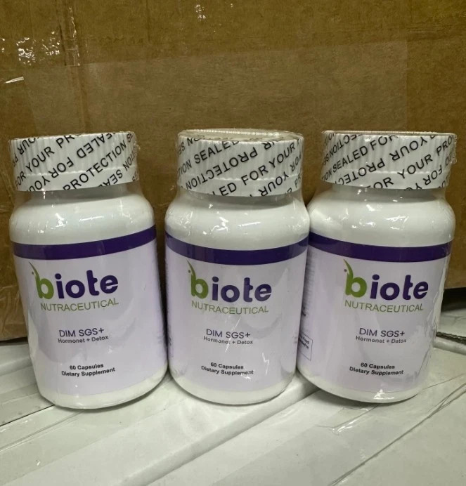 3 PACK Biote Nutraceuticals DIM SGS + Hormone + Detox 60 Capsules Pills