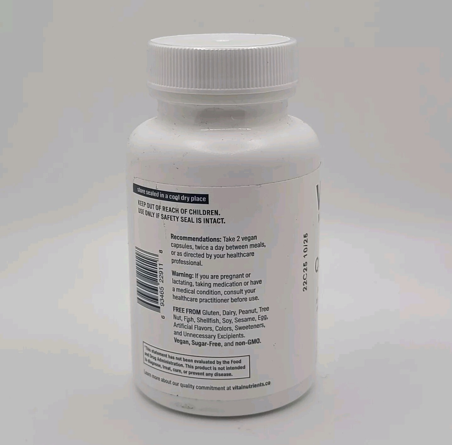 Vital Nutrients Quercetin 500mg 100 Vegan Capsules New & Sealed