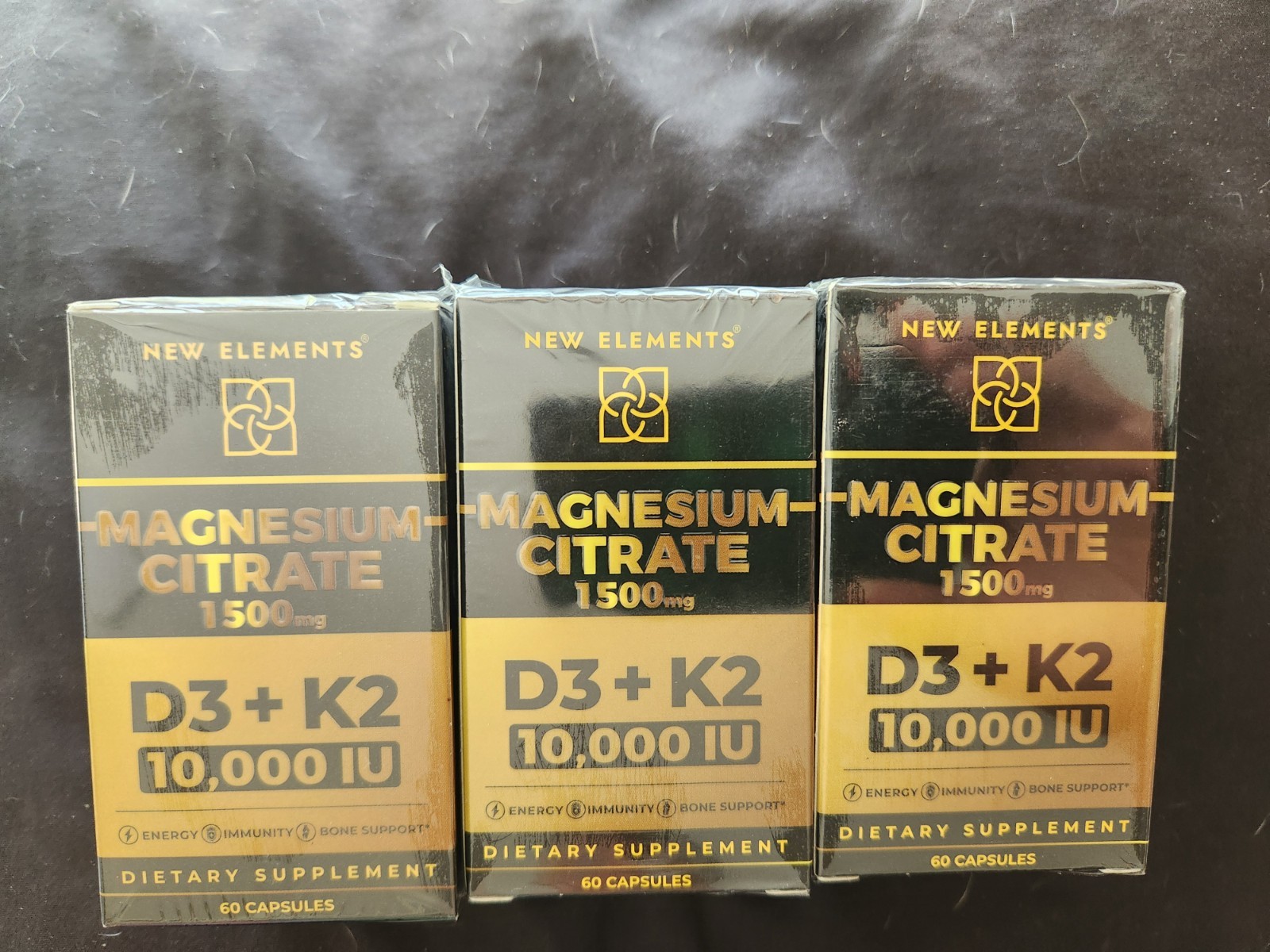 X’s 3 New Elements Magnesium Citrate D3 +K2. 10.000IU