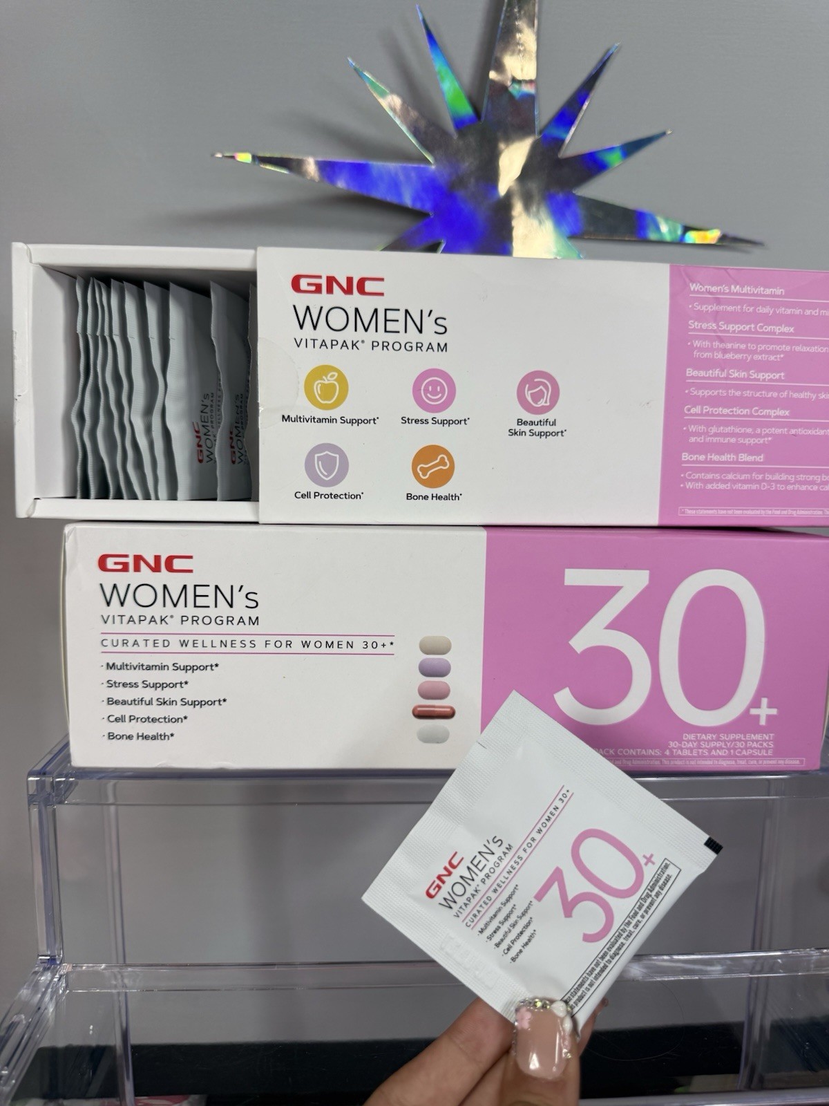GNC Women’s Vitapak Program 30+ Curated Wellness Vitamin Packs 30-Day 150 2 box