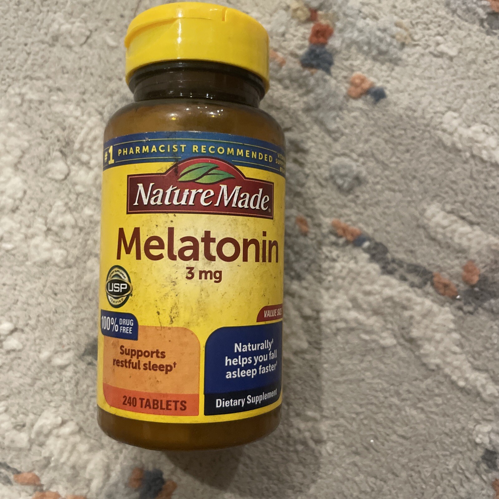 Nature Made Melatonin 3mg 240 Tablets 12/2024