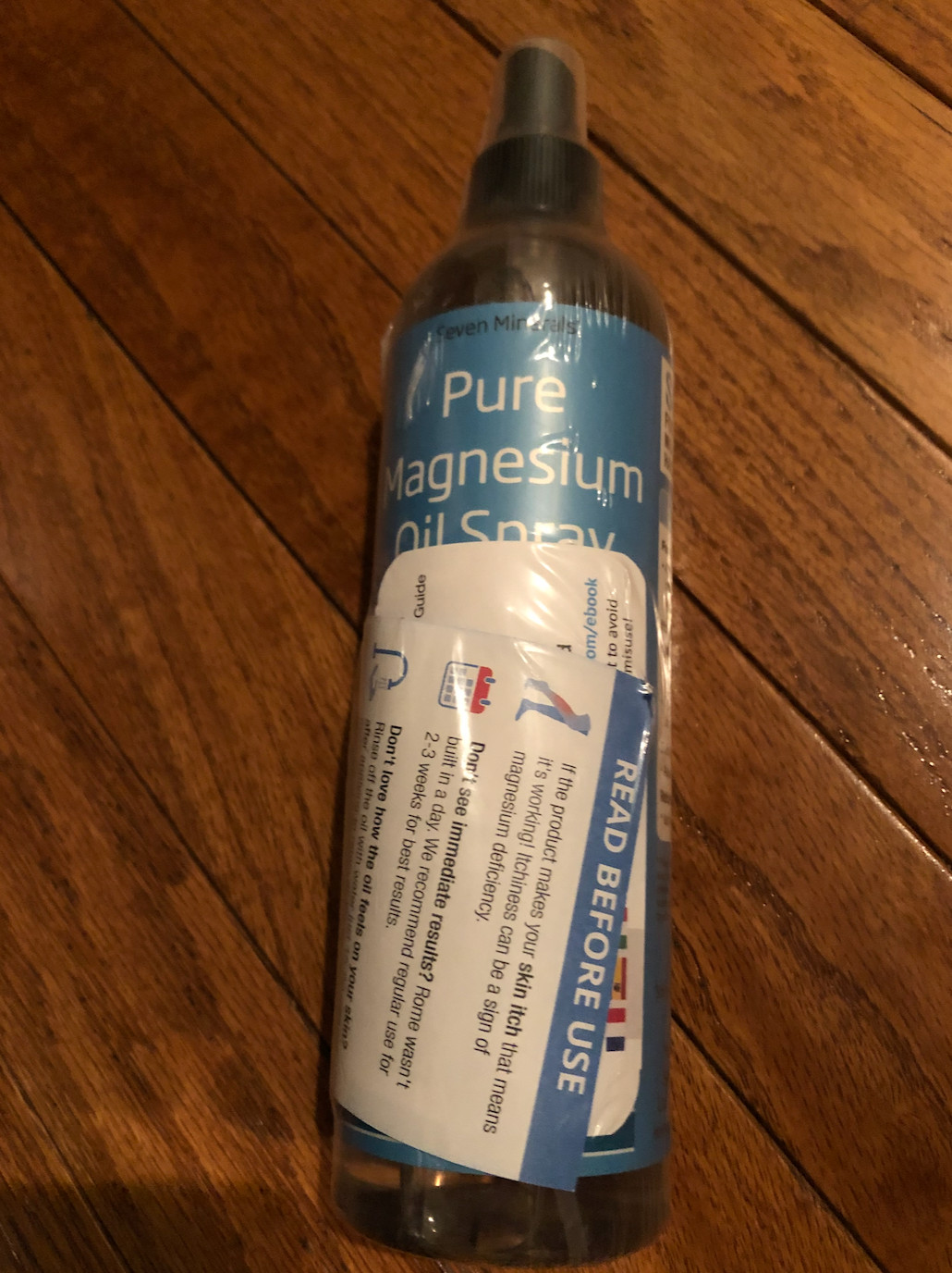 Pure Magnesium Oil Spray 12 fl oz (355 ml) USP GRADE Seven Minerals BRAND NEW