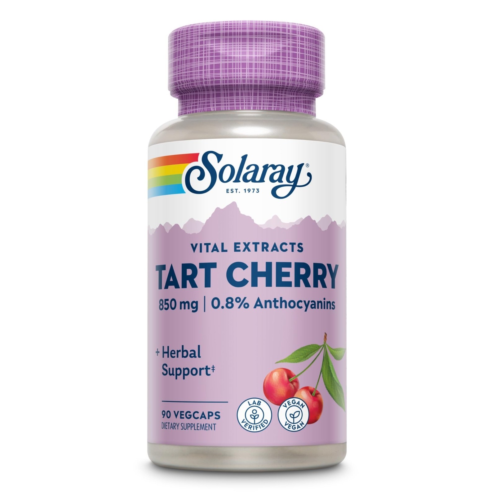 Tart Cherry Fruit Extract 850mg – 90 Vegan Capsules for Joint Health & Sleep Aid