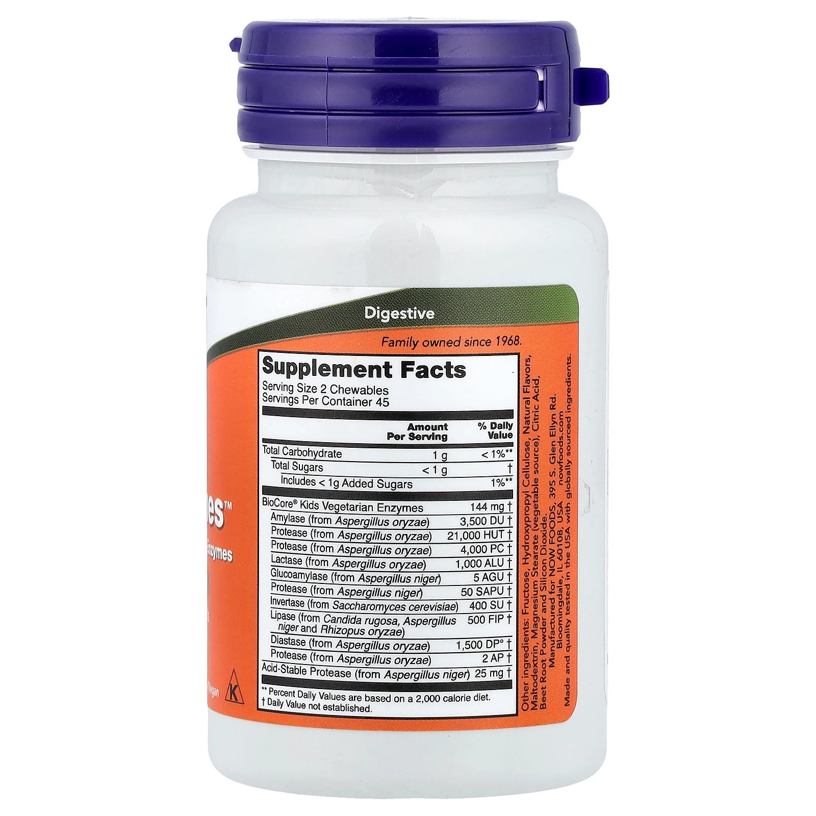 Now Foods ChewyZymes Natural Berry Flavor 90 Chewables GMP Quality Assured,