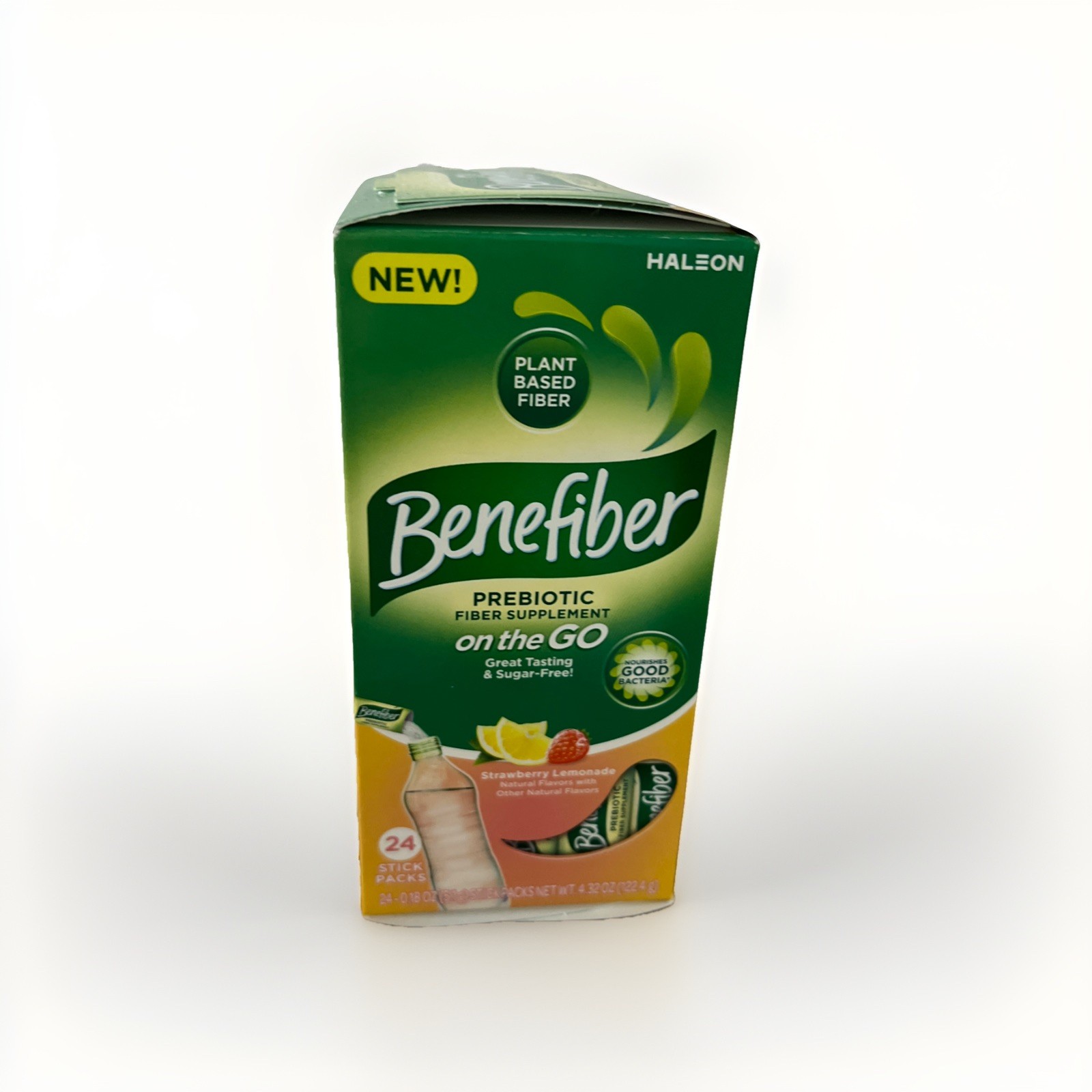 Benefiber On The Go Prebiotic Fiber Supplement Strawberry Lemonade Exp 06/2026