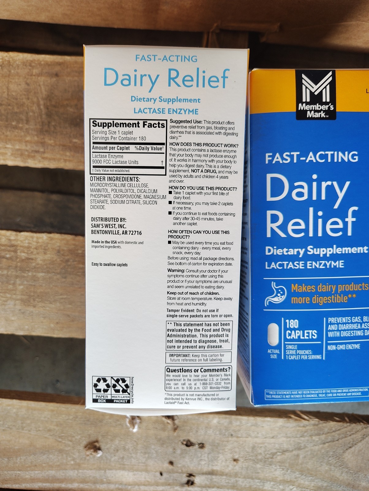 Fast Acting Dairy Relief Dietary Supplement Lactase Enzyme