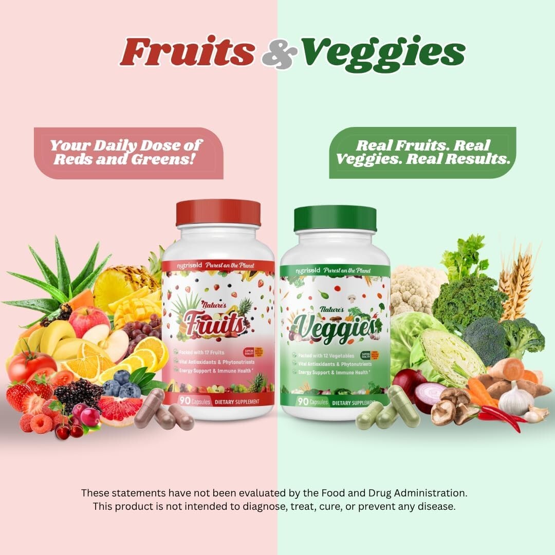 Whole Food Fruits & Vegetables Supplement – Superfood Blend for Energy…05/2028