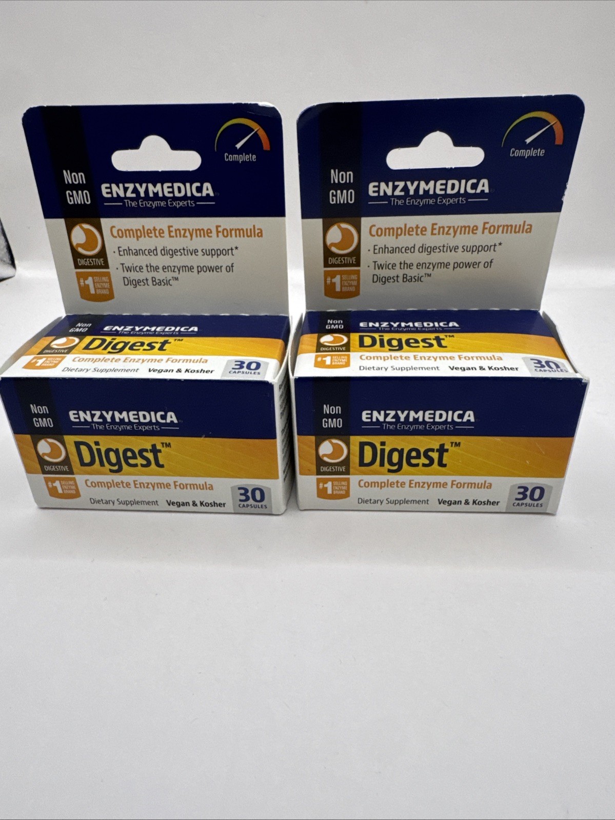 Lot (2) Enzymedica Digest Complete Enzyme Formula 30 Capsules. Exp. 08/28.
