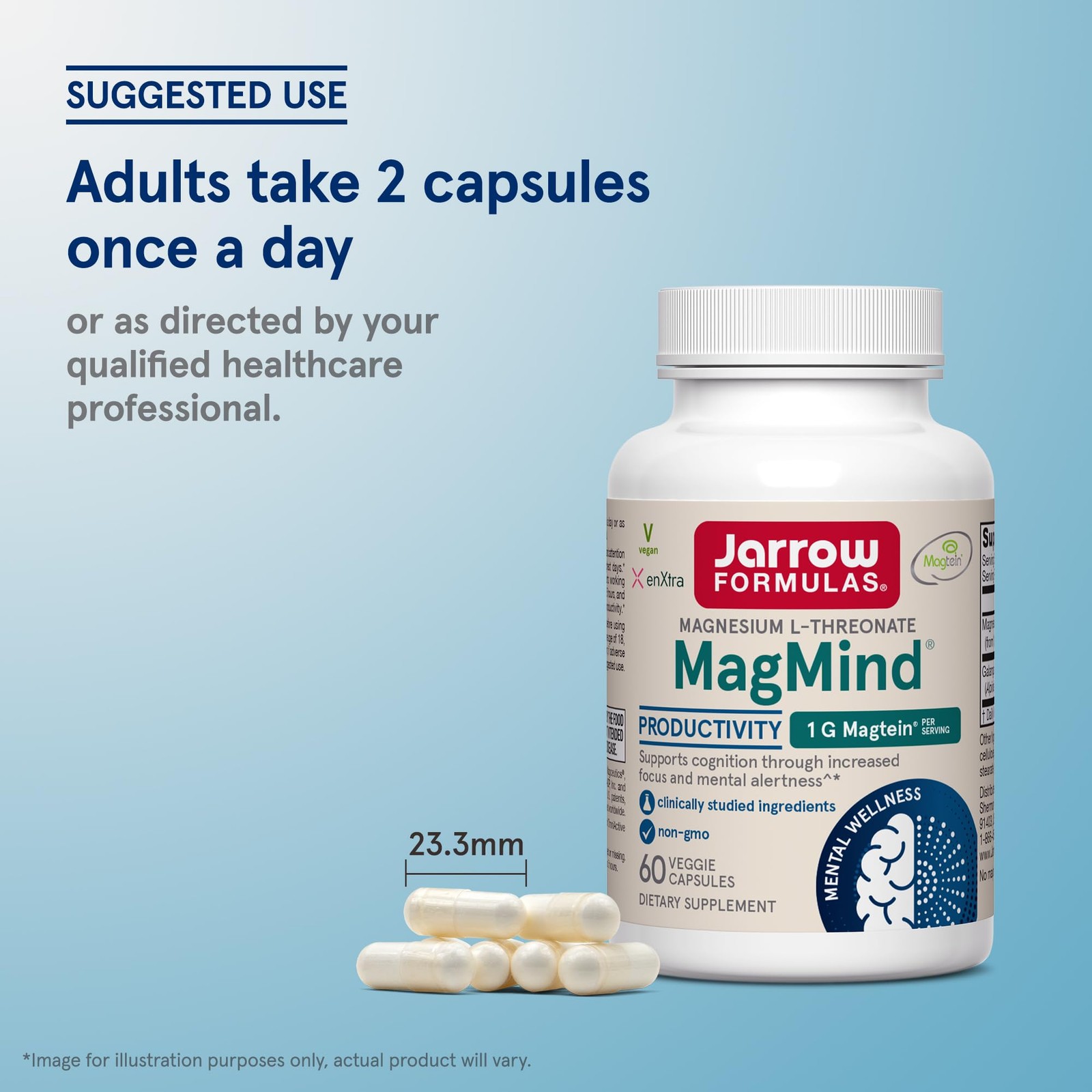 Jarrow Formulas Magnesium L-Threonate Magmind Productivity High Absorption