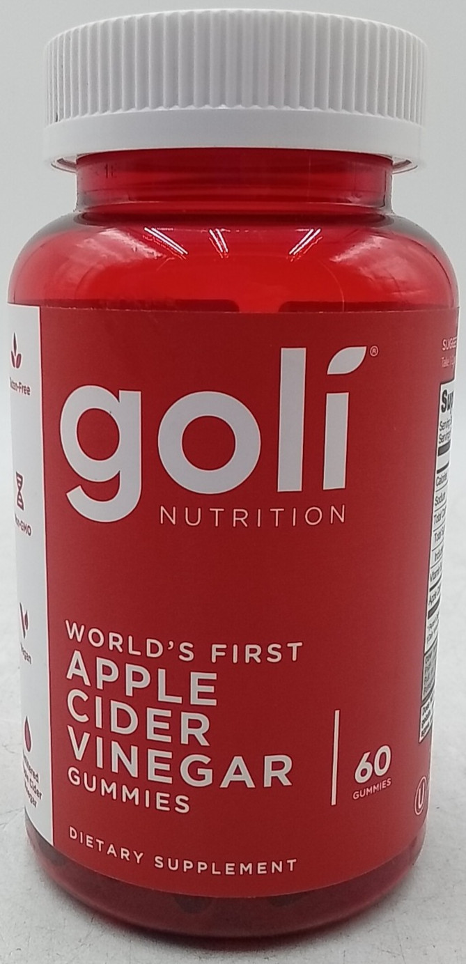 Goli Nutrition Apple Cider Vinegar Gummies 60 Count Exp 6/27