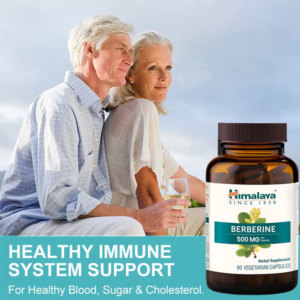 Himalaya BERBERINE 500 mg Per Capsule , 90 Vegan Capsules