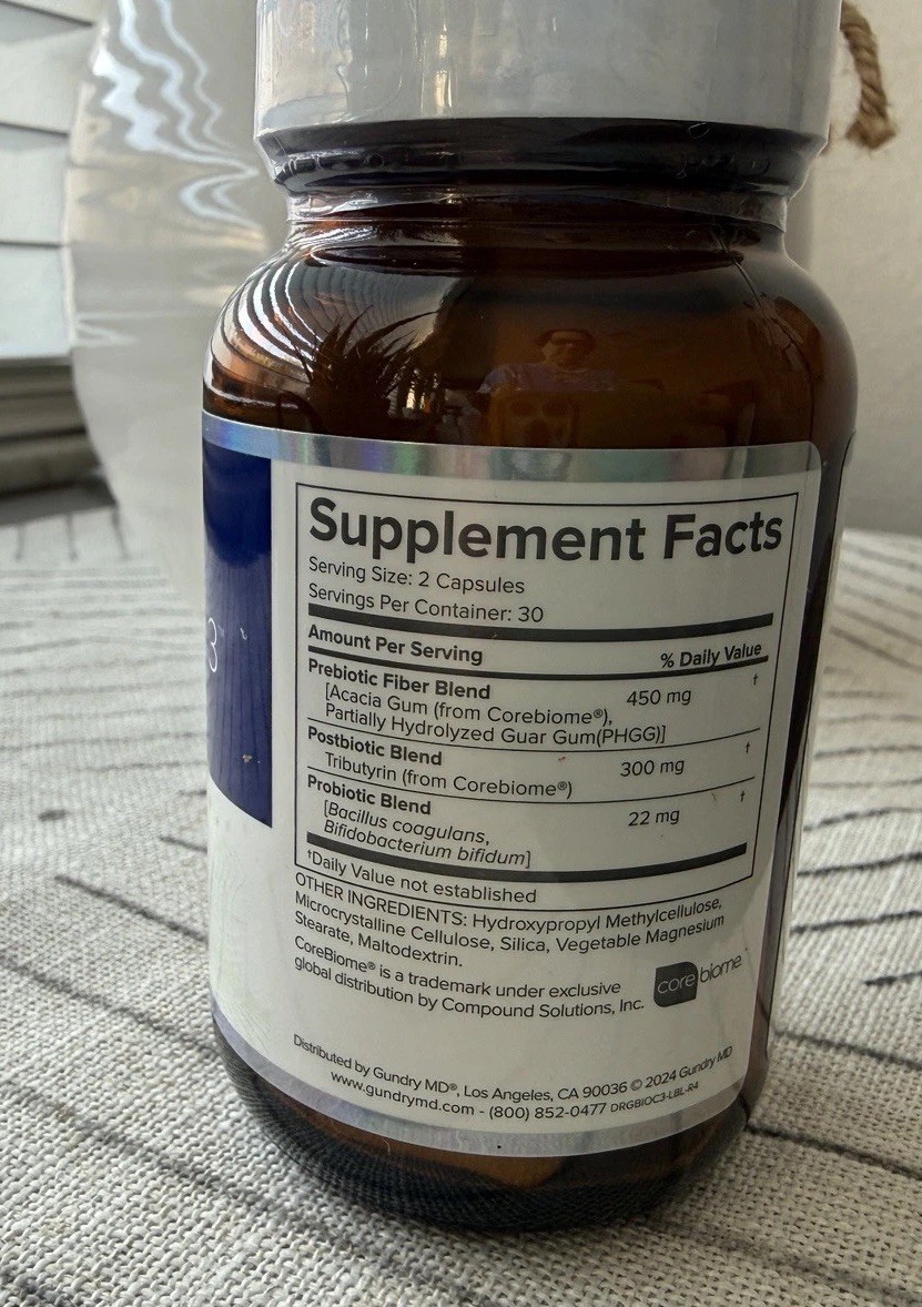 2 PACK Gundry MD Bio Complete 3 Supplement 60 Caps Optimal Gut Health Sealed