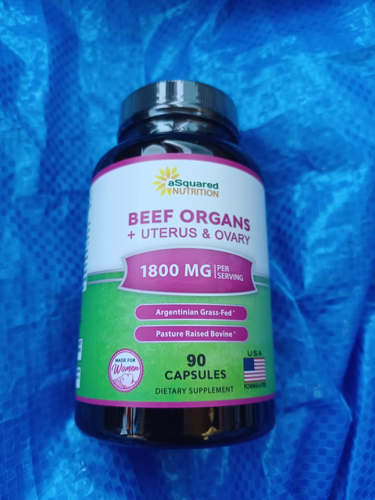 eSquared Beef Organs + UTERUS + OVARY For Women 1800 Mg – 90 Capsules 12/2028