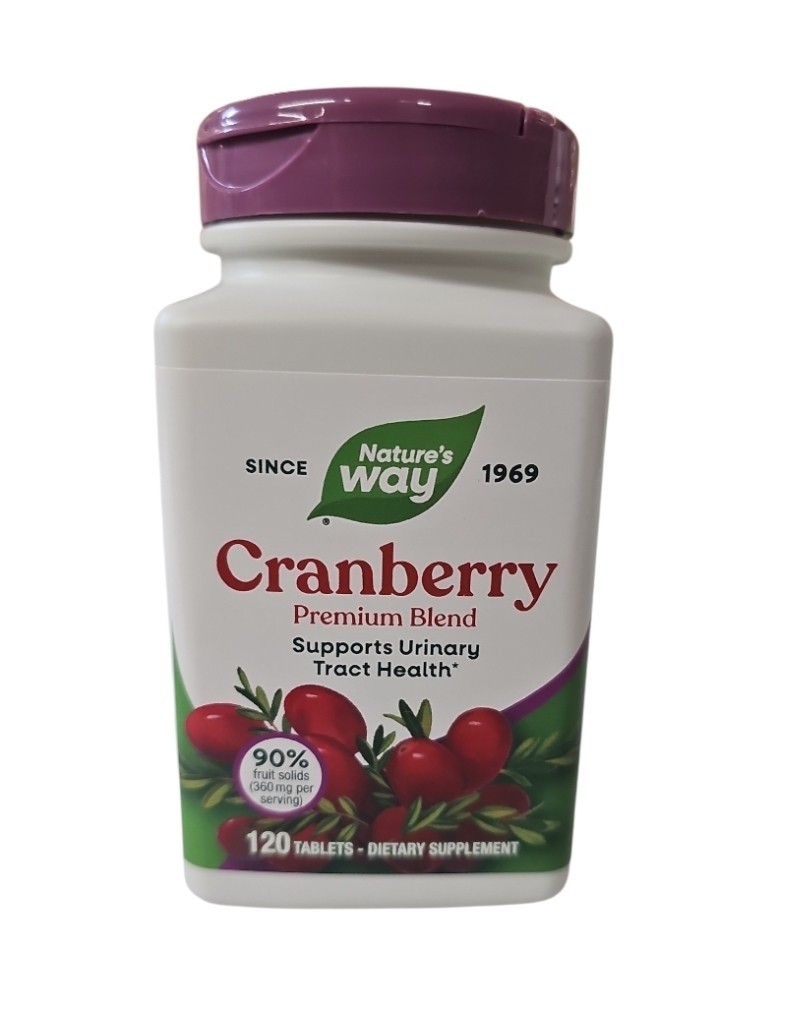 Nature’s Way CRANBERRY Premium Blend 120 Tablets 90% Fruit Solids BB 02/2027