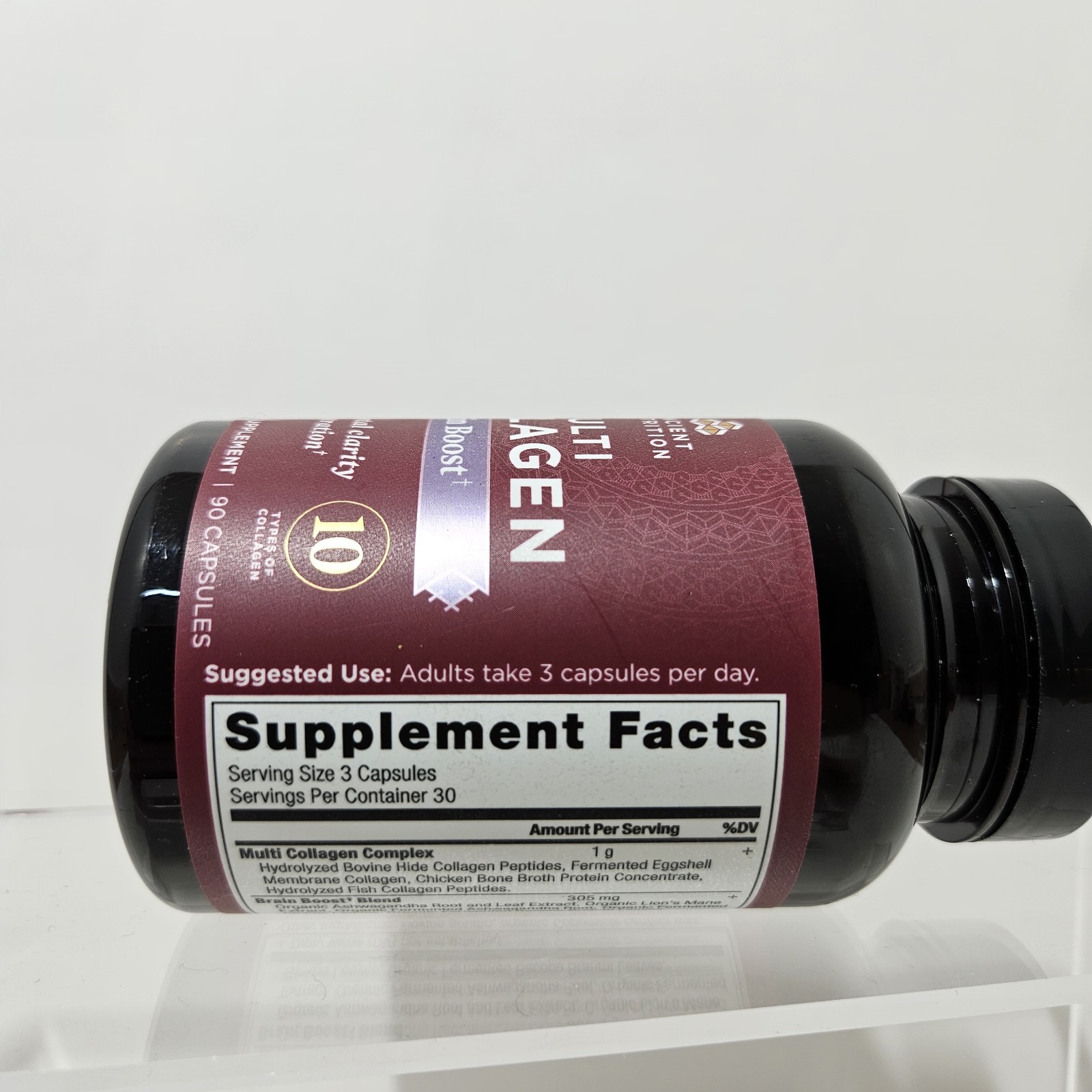 Ancient Nutrition Multi Collagen Brain Boost Supplement 90 Ct ☆EXPIRED☆ 03/2025