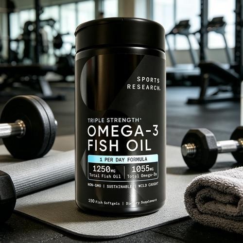 Sports Research Triple Strength Omega-3 Fish Oil, 150 Fish Softgels