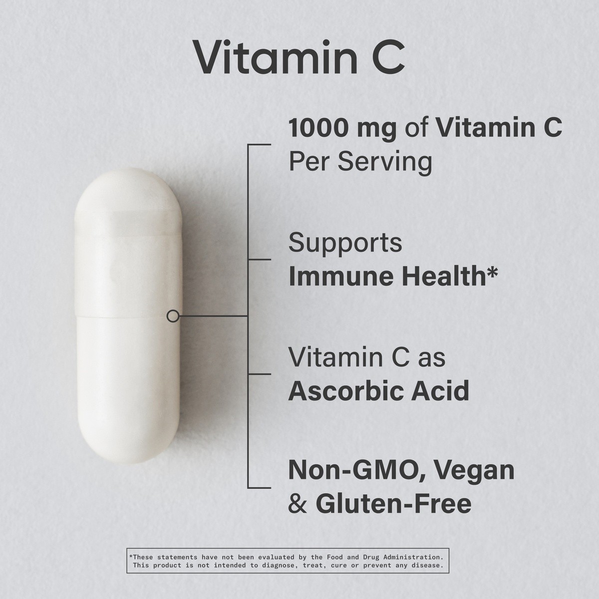 High Potency Vitamin C 1000mg Vegan Veggie Antioxidant & Immune Support 240 Ct